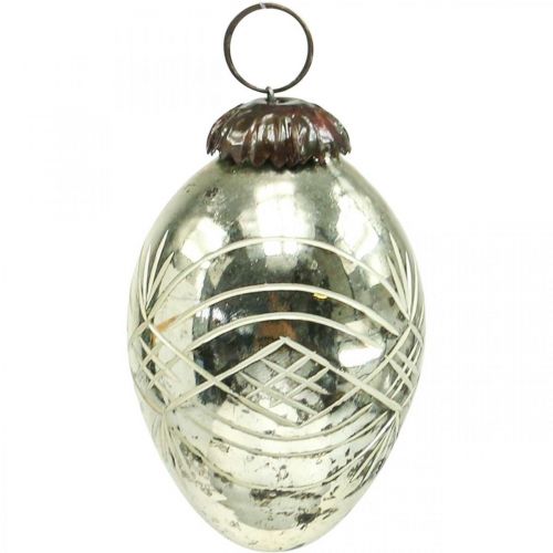 Artikel Vintage kerstversiering glas H7,5/8,5/9,5cm 3 stuks