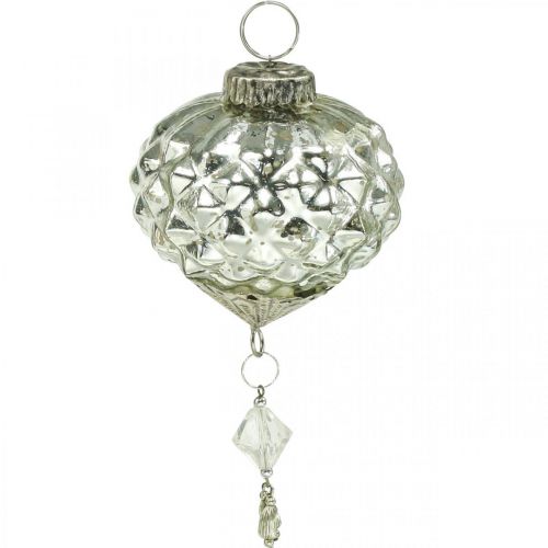 Floristik24 Vintage kerstboomversiering glasdecoratie H14/14,5cm 2st