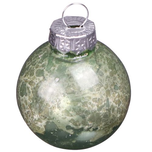 Artikel Vintage kerstballen glas mini in mint Ø3cm 22 st