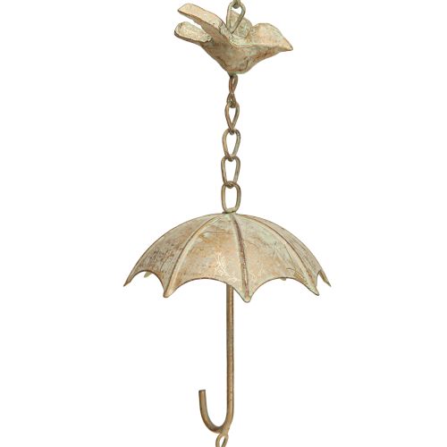 Artikel Vintage windgong metalen decoratie met paraplu en bel 70cm