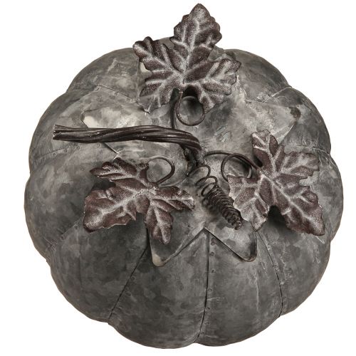 Floristik24 Vintage zinken decoratieve pompoen herfstdecoratie van metaal Ø21cm H20cm