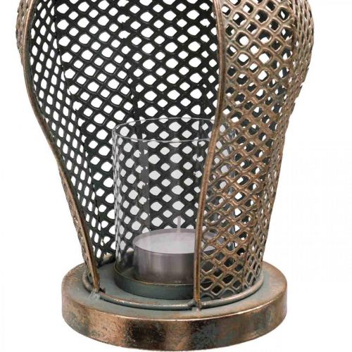 Floristik24 Vintage Lantaarn Uil Tuinlantaarn Theelichthouder Goud H29cm