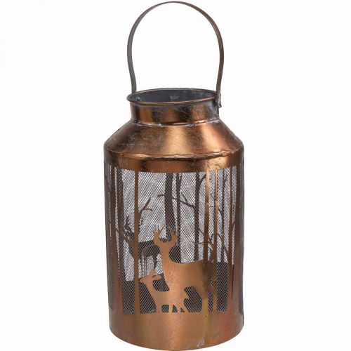 Floristik24 Vintage lantaarn herten bos tuinlantaarn Ø19cm H33cm
