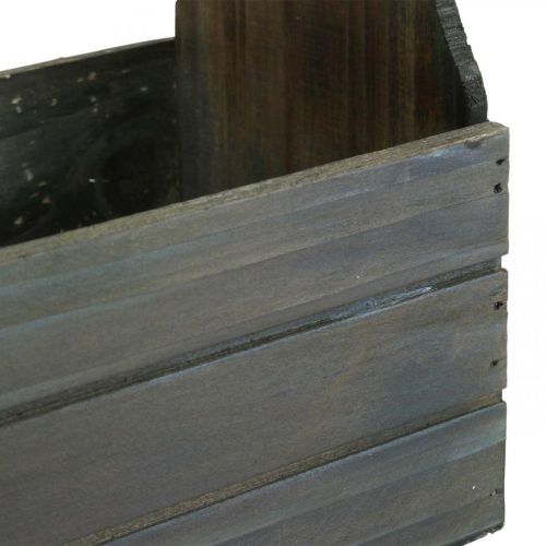 Floristik24 Vintage bloembak houten plantenbak bruin 28×14×31cm