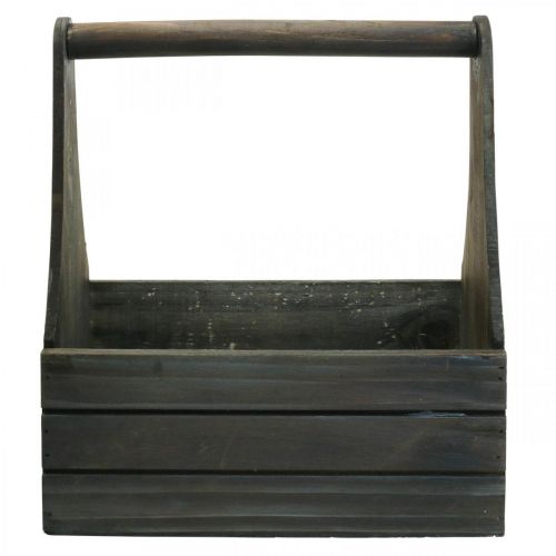 Floristik24 Vintage bloembak houten plantenbak bruin 28×14×31cm