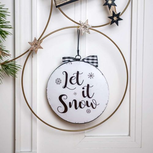 Artikel Decoratieve hanger kerstboombol metaal vintage Ø15cm 3 st