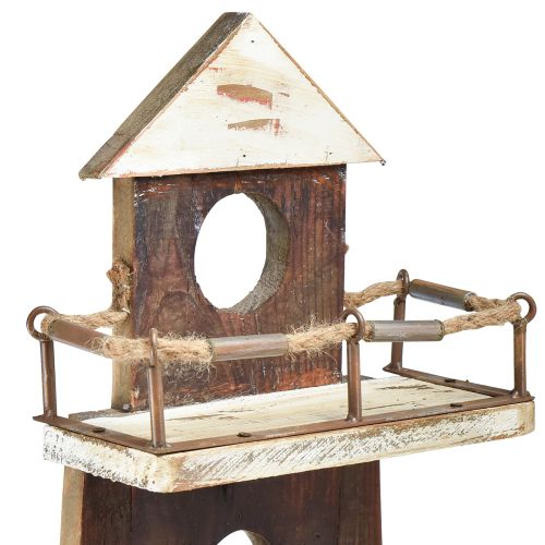 Floristik24 Vintage plank maritieme houten decoratieve vuurtoren 30×11,5×75cm