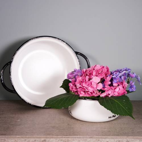 Floristik24 Vintage metalen kommen Ø19.5cm - Ø25cm 2st