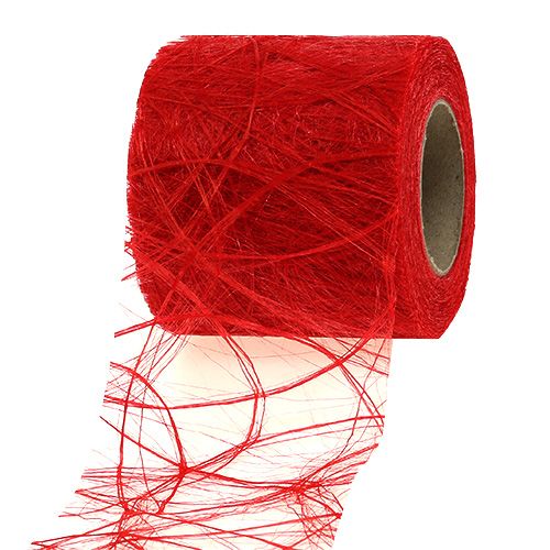 Fleece 8cm 25m licht rood