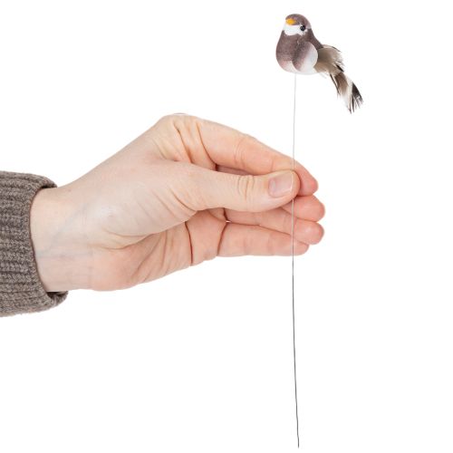 Artikel Decoratieve vogels, kunstmatige woondecoratie, lente, met kleurrijk verenkleed van echte veren, 5 cm, 18 stuks