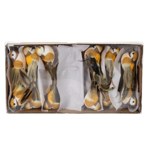 Artikel Vogeldecoraties voor feestelijke tafelversieringen. Veelzijdige vogelstokjes, 10 cm, 12 stuks.