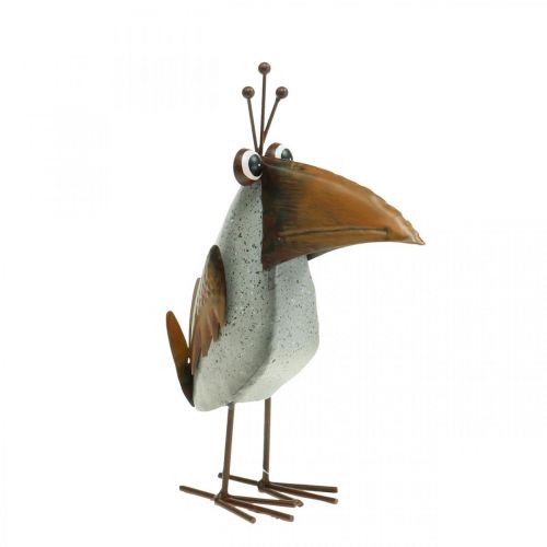 Metalen vogel, decoratieve raaf, metalen decoratie, tuindecoratie 24,5 cm