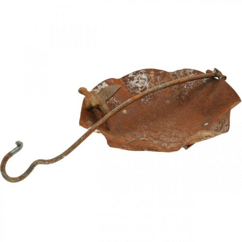 Floristik24 Decoratief vogelbad, roestvrijstalen voerbak, antiek vogelbad Ø28cm H74cm