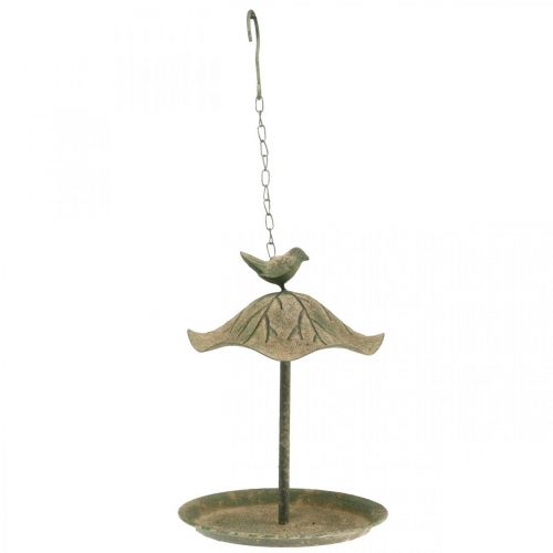 Floristik24 Vogelbad hangend metaal vogelbad tuin antiek look H28cm