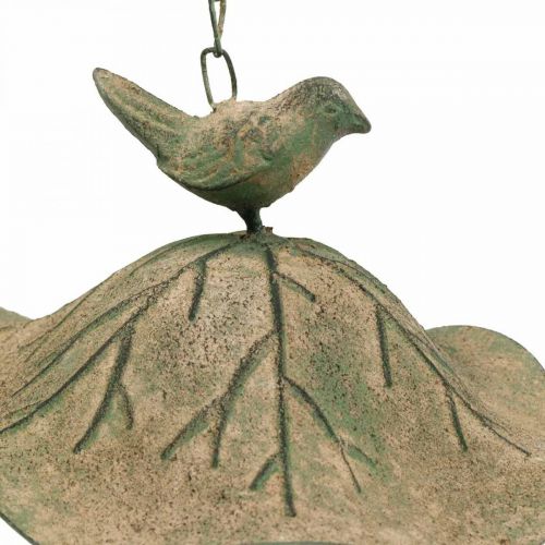 Floristik24 Vogelbad hangend metaal vogelbad tuin antiek look H28cm