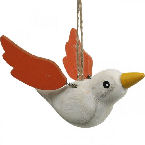 Artikel Deco vogels hout om op te hangen vogel lente decoratie 10.5cm 6st