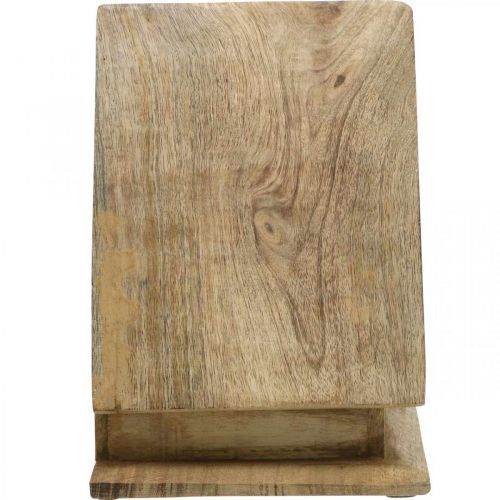 Artikel Decoratief vogelhuisje, nestkast voor staand natuurlijk hout H21cm