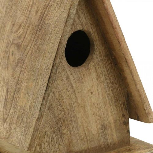 Floristik24 Decoratief vogelhuisje, nestkast voor staand natuurlijk hout H21cm