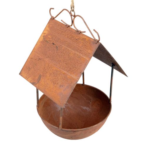 Decoratief vogelhuis vogelbad patina tuindecoratie 18,5×20×33cm