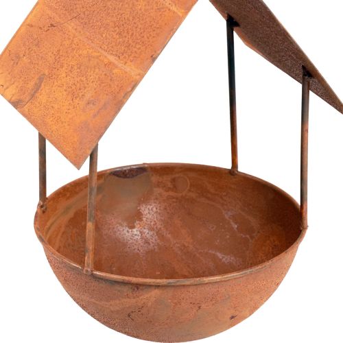 Floristik24 Decoratief vogelhuis vogelbad patina tuindecoratie 18,5×20×33cm