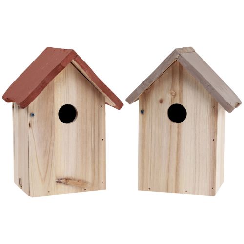 Floristik24 Houten vogelhuisje nestkast naturel bruin/beige 23cm 1 stuk