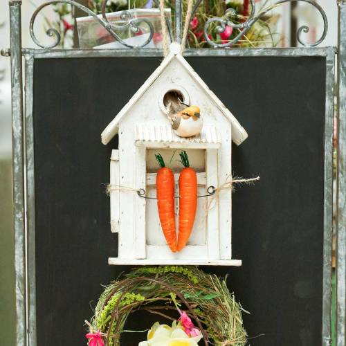 Floristik24 Hangend Vogelhuisje Wit H25.5cm