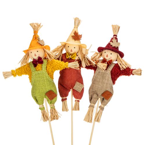 Decoratieve vogelverschrikkerfiguur op een stok voor knutselwerkjes en planten, 60 cm