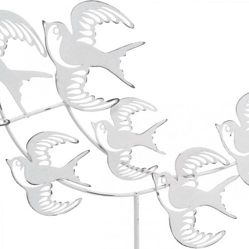 Artikel Zwaluwen, tafeldecoratie, vogeldecoratie om te plaatsen Wit, natuurlijke kleuren Shabby Chic H33.5cm B32.5cm