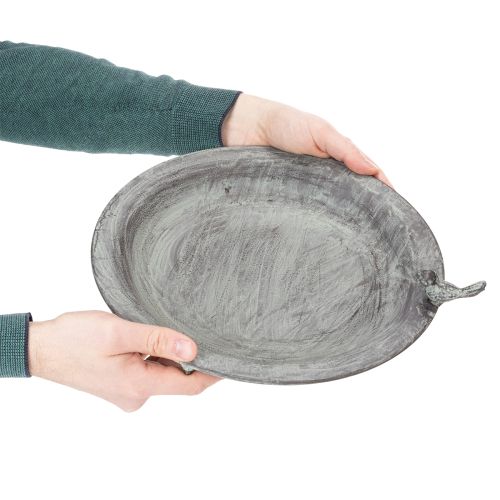 Artikel Decoratief vogelbad met verfijnd bladmotief in vintage stijl, 74 cm