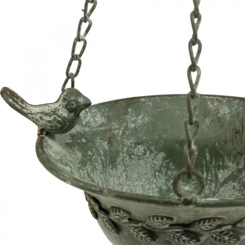 Floristik24 Vogelbad hangend vogelbad tuin antiek look grijs, wit H47cm