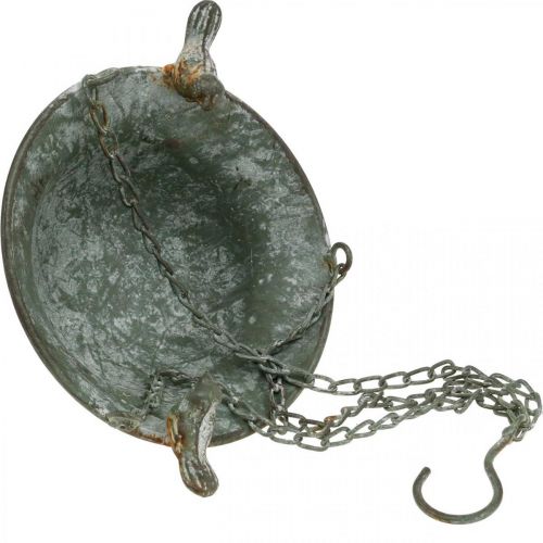 Floristik24 Vogelbad hangend vogelbad tuin antiek look grijs, wit H47cm