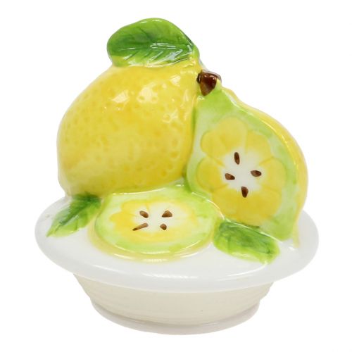 Floristik24 Voorraadpot met deksel citroen 15,5cm