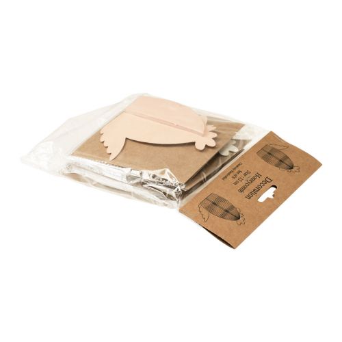 Artikel Honingraat kip tafeldecoratie Pasen wit oranje 11×6,5×12cm 6st