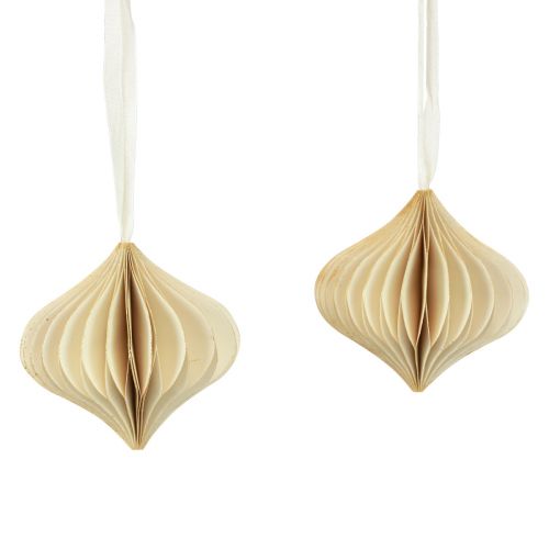 Honingraatbolletjes honingraatbolletjes ui crème wit goud Ø8cm 4 stuks