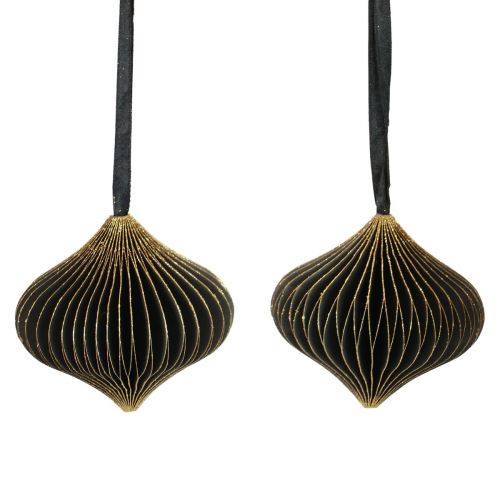 Honingraatbolletjes honingraatbolletjes ui zwart goud Ø8cm 4st