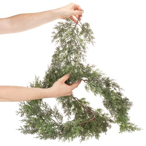 Kunstmatige jeneverbesslinger, kerstdecoratie voor tafel of raam, 185 cm | Floristik24.nl