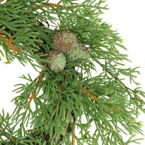Floristik24 Kunst jeneverbes krans, sierkrans jeneverbes, kegels Ø25cm
