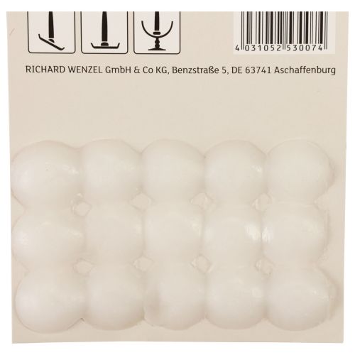 Artikel Waskleefpads voor kaarsen Kleefpads wit 15 st