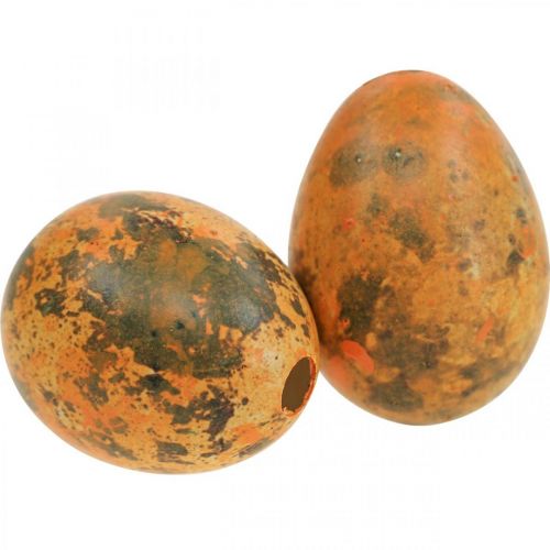 Artikel Kwarteleitjes decoratie geblazen eieren oranje abrikoos 3cm 50st