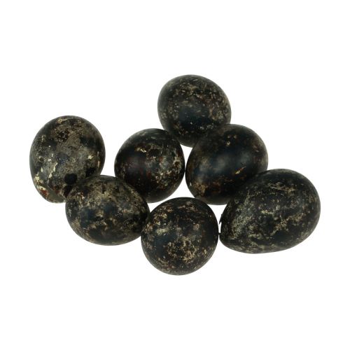 Artikel Kwartelei decoratie zwart leeg 3cm lentedecoratie natuurlijke decoratie 50 st