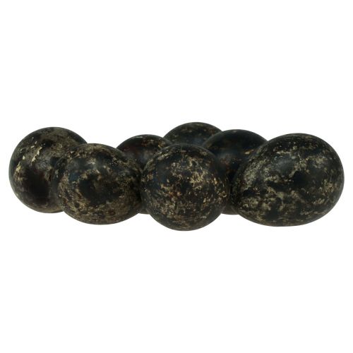 Artikel Kwartelei decoratie zwart leeg 3cm lentedecoratie natuurlijke decoratie 50 st