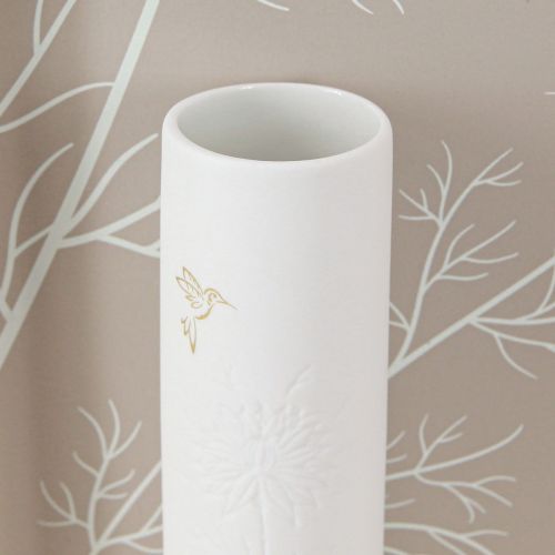 Artikel Muurdecoratie Muurschildering Hout Mini Vazen Keramiek Wit H35cm