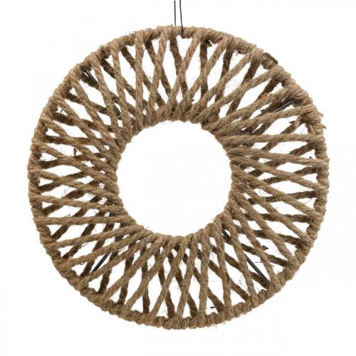 Artikel Wanddecoratie boho stijl, sierring jute lint Ø28cm