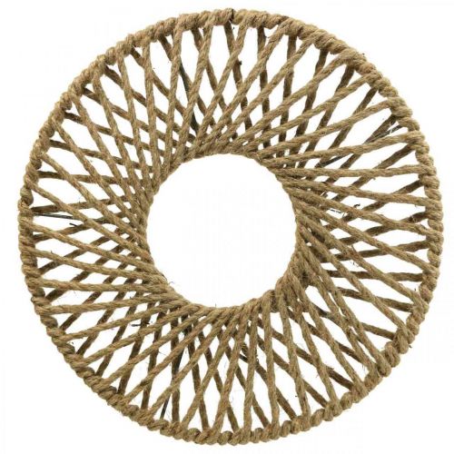 Artikel Wanddecoratie Boho stijl, decoratief jute lint Ø38cm