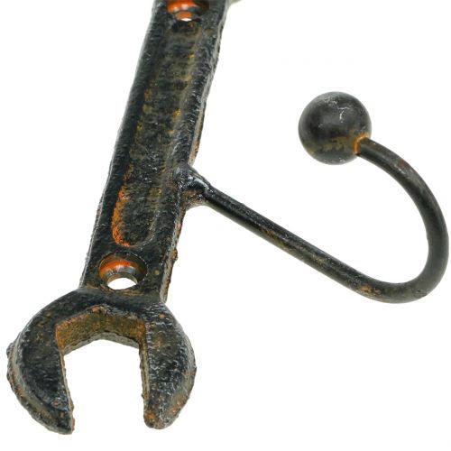 Floristik24 Wandhaakgereedschap donkerbruin 14cm 2st