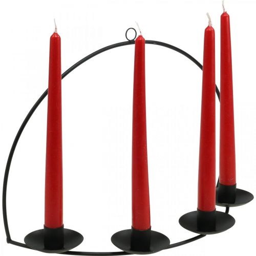 Artikel Wandkaarsenhouder Zwart metalen stokkaarsenhouder 35×24cm