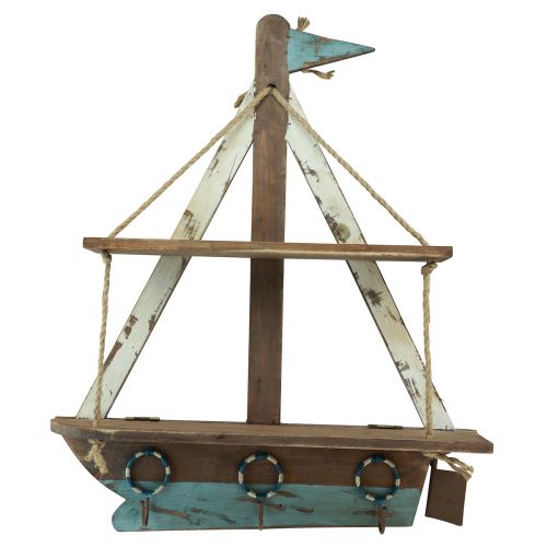 Floristik24 Wandplank scheepsmaritiem decoratieve houten kledingkast 62×14cm H75cm