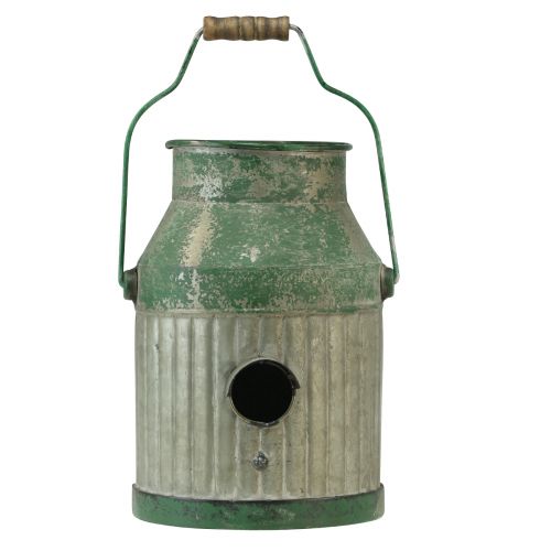 Decoratieve vogelhuisje metalen wand vogelhuisje melkkannetje H26cm