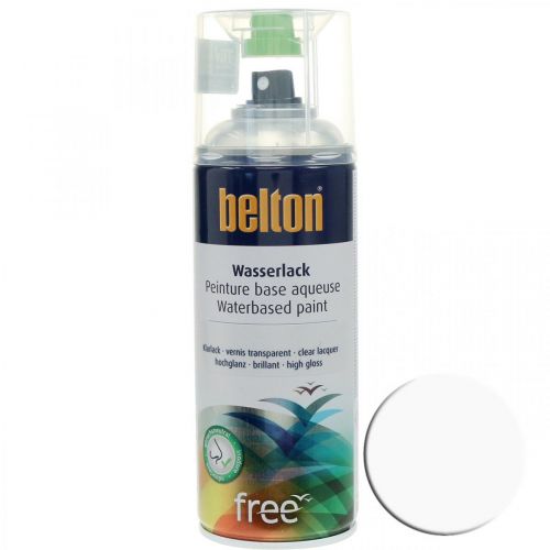 Floristik24 Belton vrije lak op waterbasis hoogglans blanke lak spuitbus 400ml