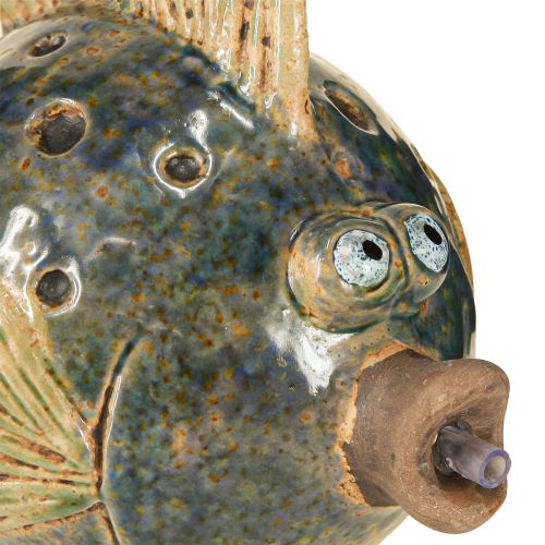 Artikel Gargoyle Figuur Keramiek Vis Blauw Bruin 20×11×13.5cm